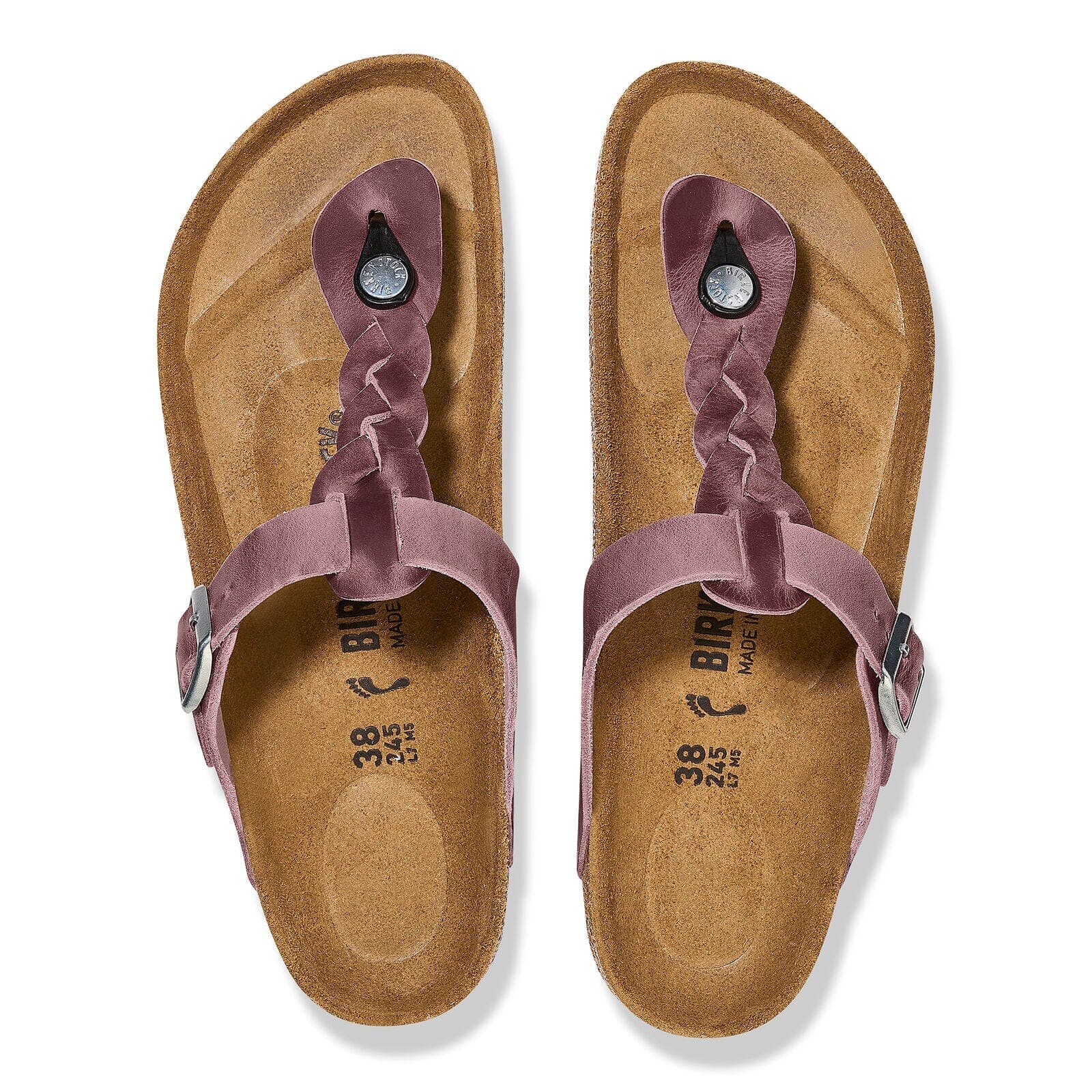 BIRKENSTOCK GIZEH Braided Leather Sandals for Women - Comfortable Oil Leather Straps - Perfect for Summer, Beach, and Casual Outfits