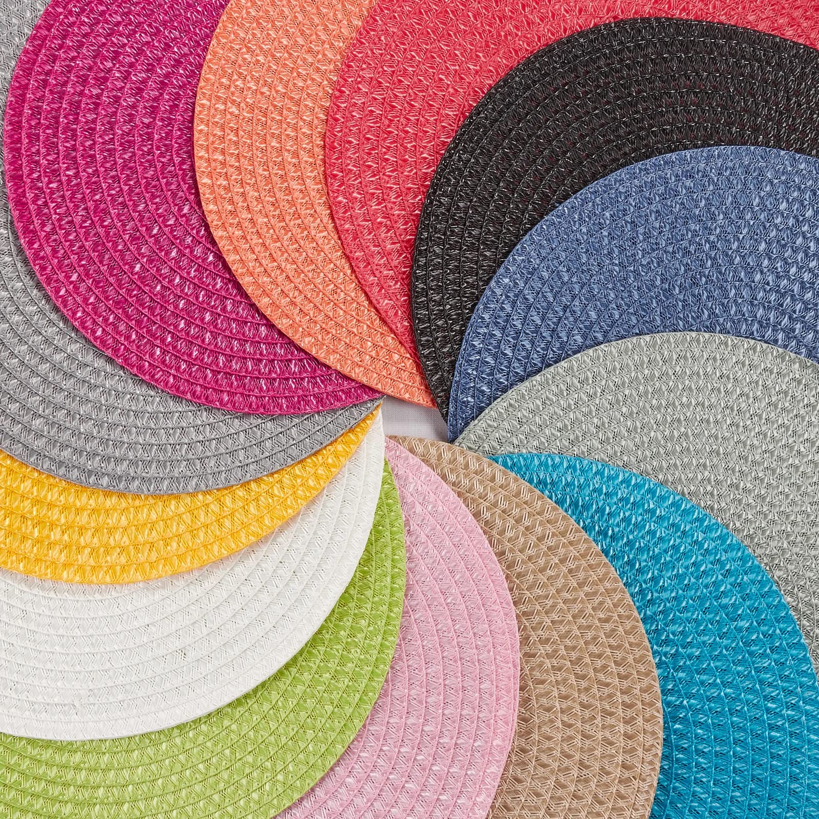 Premium Round Woven Placemats Set of 4 - 15