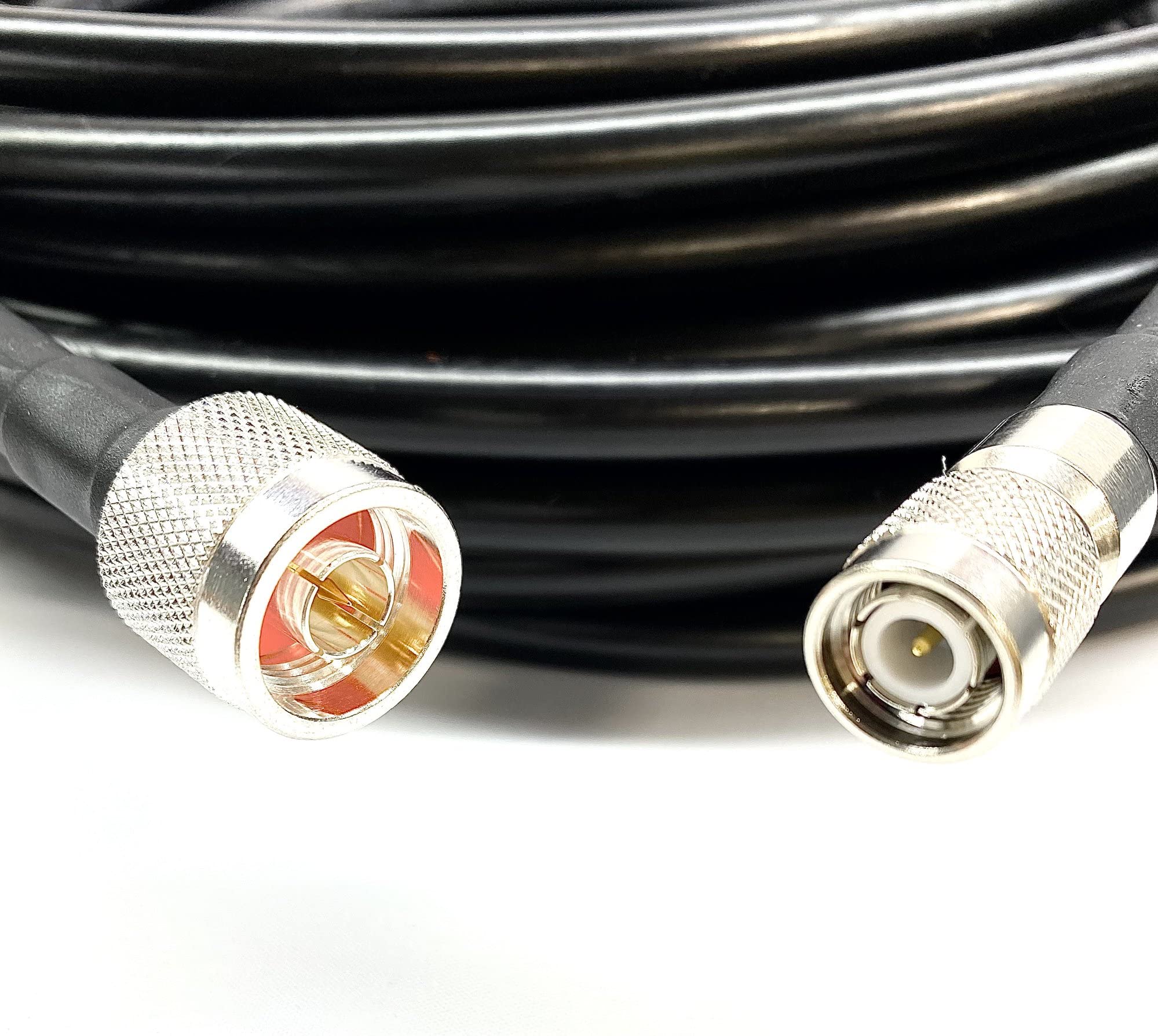 15ft TNC Male to N Male LMR400 Low Loss Coaxial Cable - 50 Ohm High Performance RF Antenna Wire for Ham Radio, CB Radio, WiFi, WLAN & Cellular Boosters - Perfect for Base Stations, Repeaters & Outdoor Antenna Installations