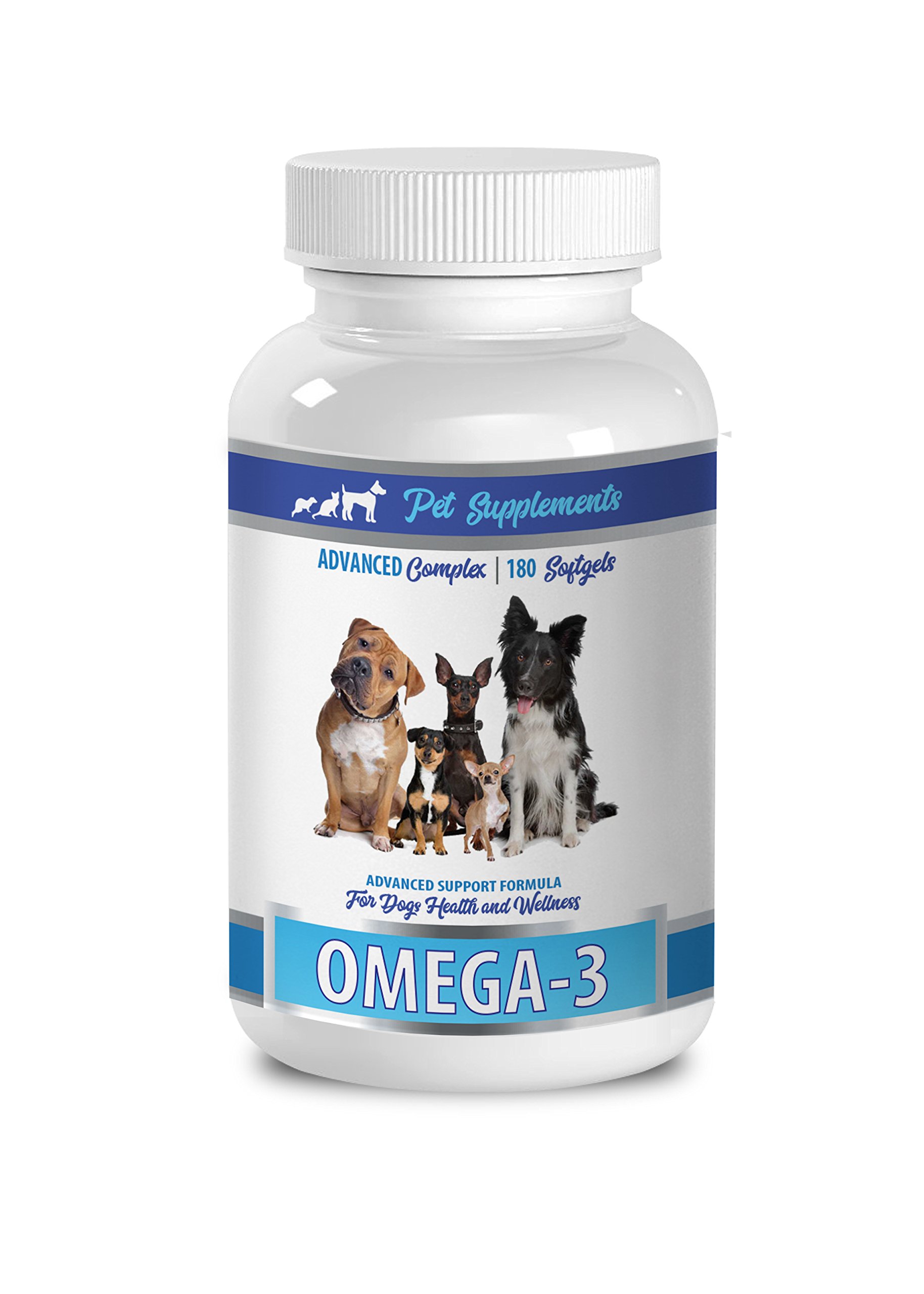 Premium Omega 3 Fatty Acid Supplement for Dogs - Advanced Skin & Coat Formula with Essential Fatty Acids - Supports Healthy Skin, Reduces Itching & Mites - Natural Dog Skin Care Supplement (180 Softgels) - Perfect for Daily Nutrition & Allergy Relief