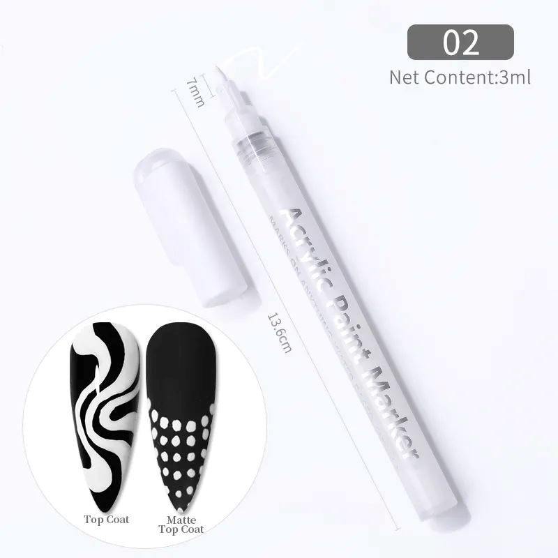 Professional Nail Paint Marker Set for Creative Nail Art Designs - Perfect for DIY Manicures, Salon Use & Gift Giving