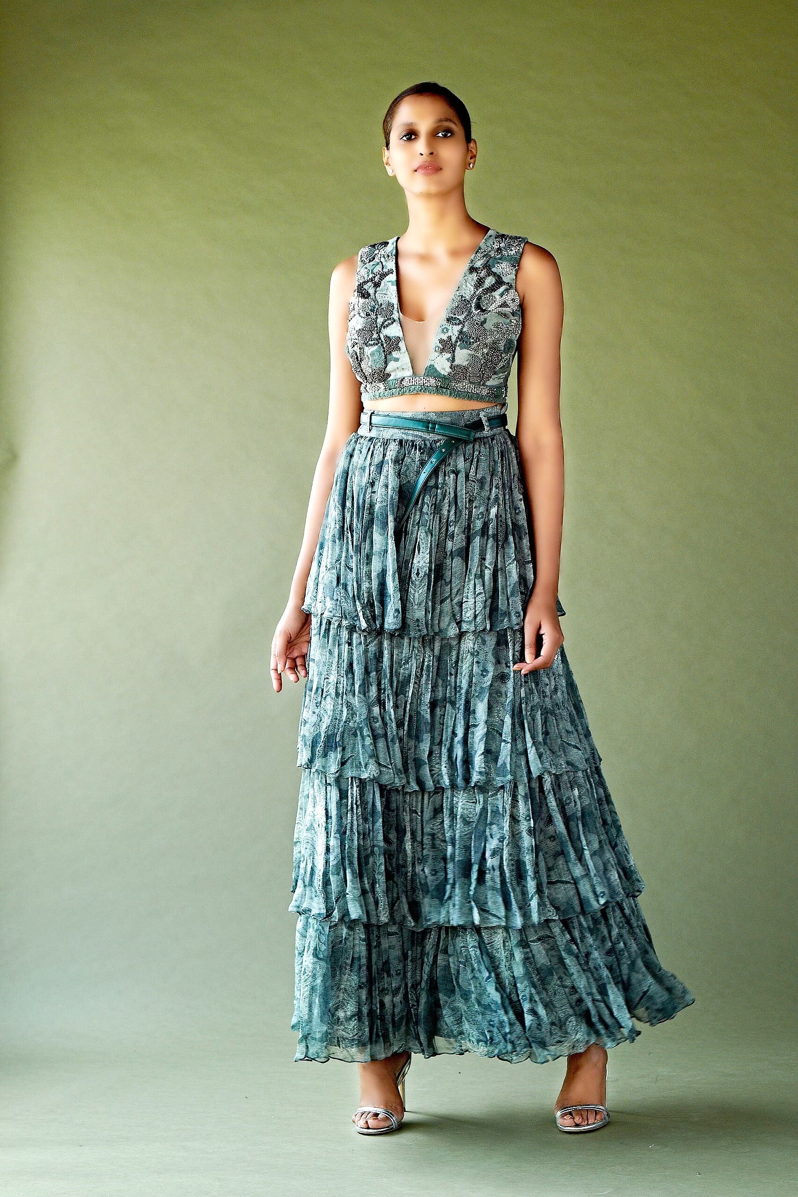 Rumi Print Tiered Skirt for Women - Flowy Boho Maxi Skirt with Elastic Waist - Perfect for Beach, Vacation & Summer Outfits