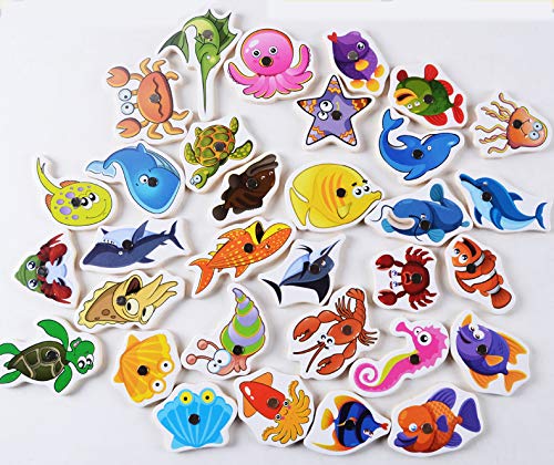 32pcs Magnetic Wooden Fishing Game Set - Educational Baby Toys for Toddlers, Fun Garden & Indoor Play - Perfect Gift for Kids Birthday Party & Learning Activities