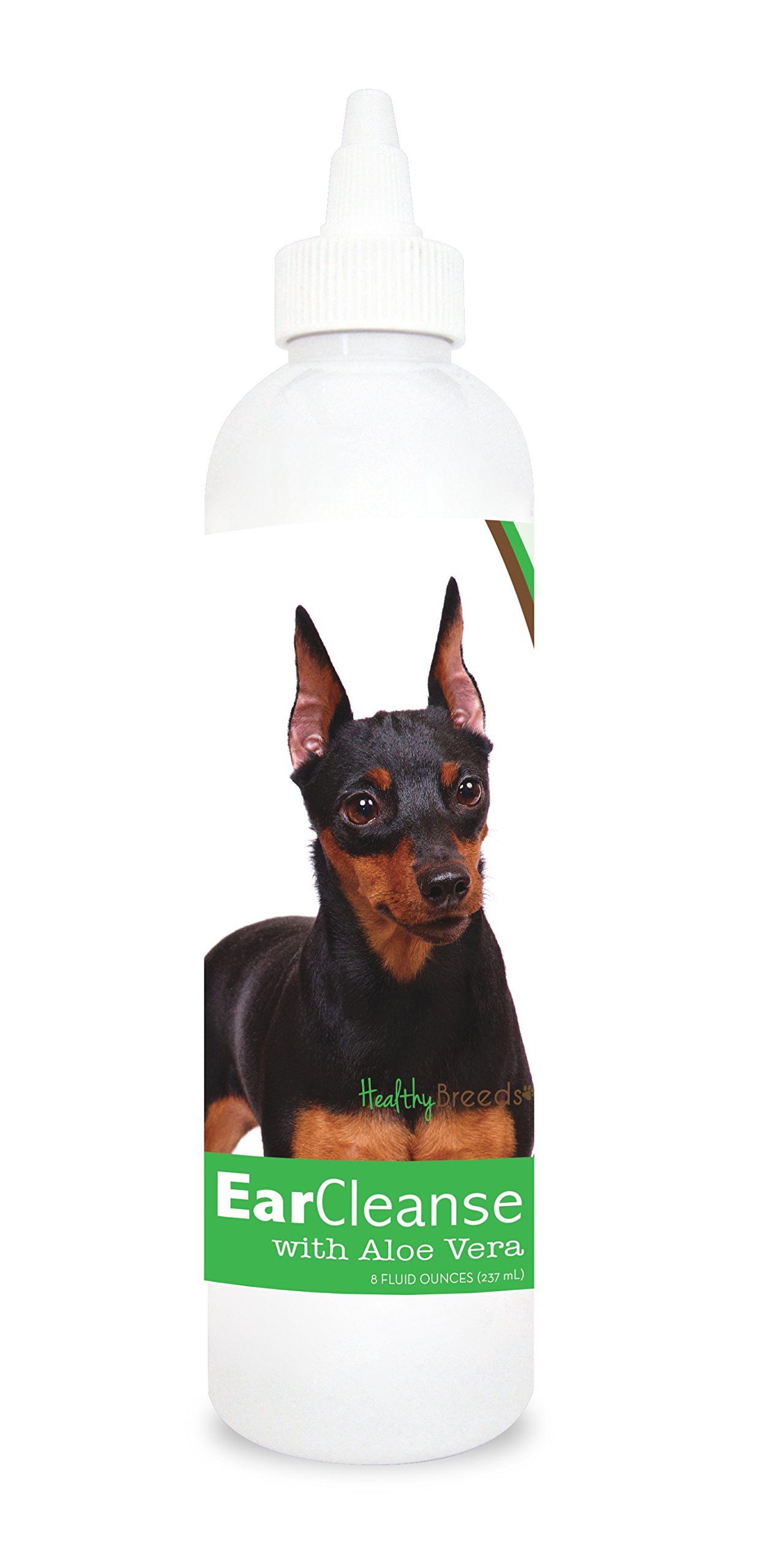 Healthy Breeds Miniature Pinscher Dog Ear Cleaner with Aloe Vera, Cucumber & Melon - 8 oz Soothing Solution for Ear Infections, Itch Relief & Odor Control - Perfect for Regular Grooming & After Bath Care