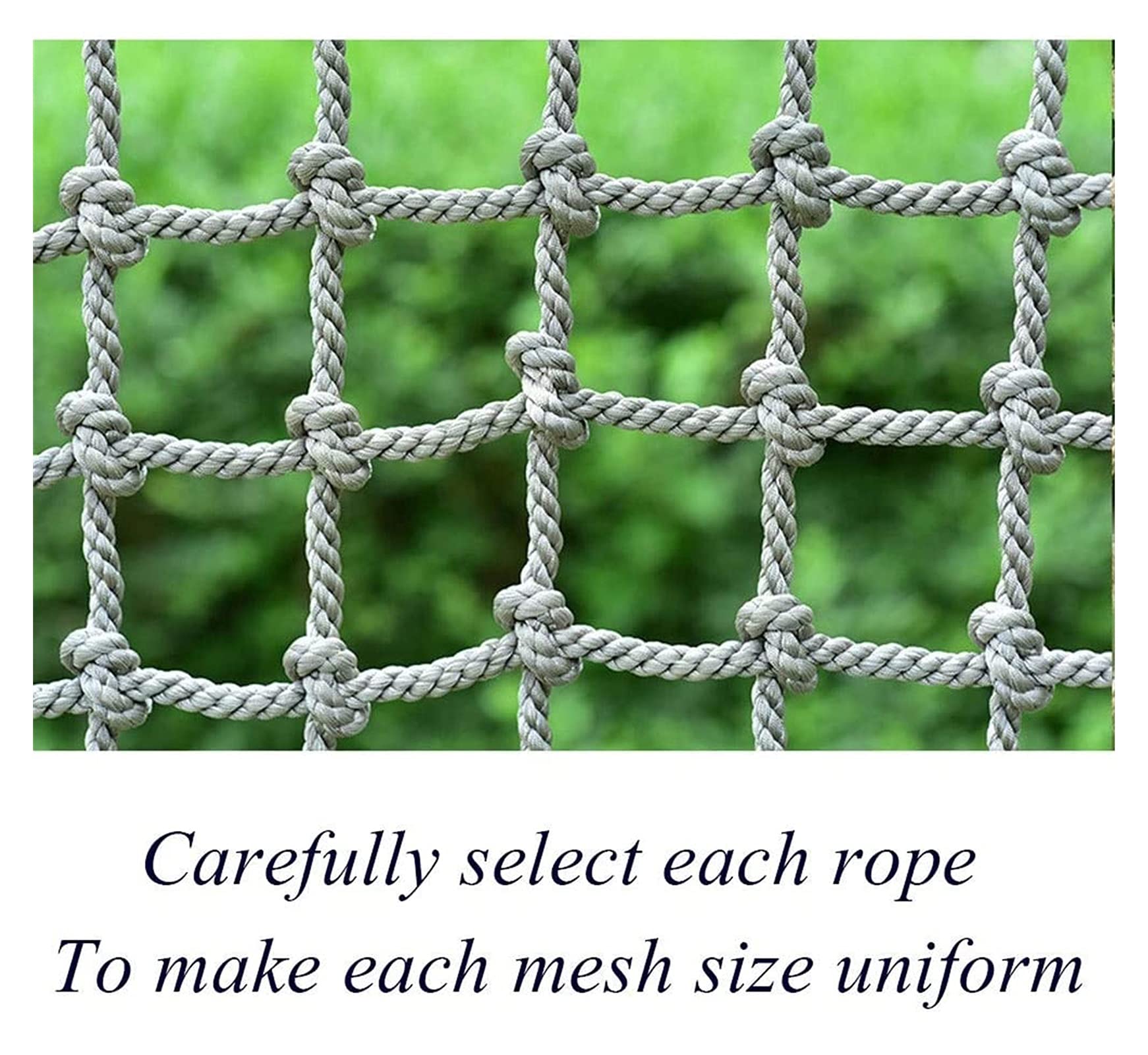 XHP Heavy Duty 12mm Rope Climbing Net for Kids - Indoor/Outdoor Jungle Gym, Treehouse Ladder & Playground Equipment with Secure Knots - Perfect for Backyard, Cargo Nets & Adventure Play Areas