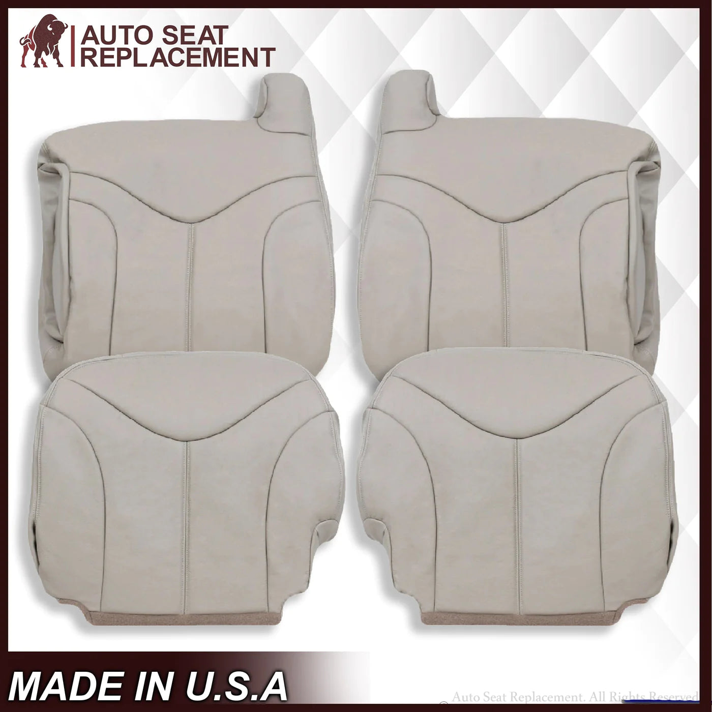 2000-2002 GMC Yukon XL 2nd Row Captain Seat 50/50 Split Bench Seat Cover - Shale Tan Color - Custom Fit for Yukon XL - Durable & Comfortable - Perfect for Road Trips & Family Adventures