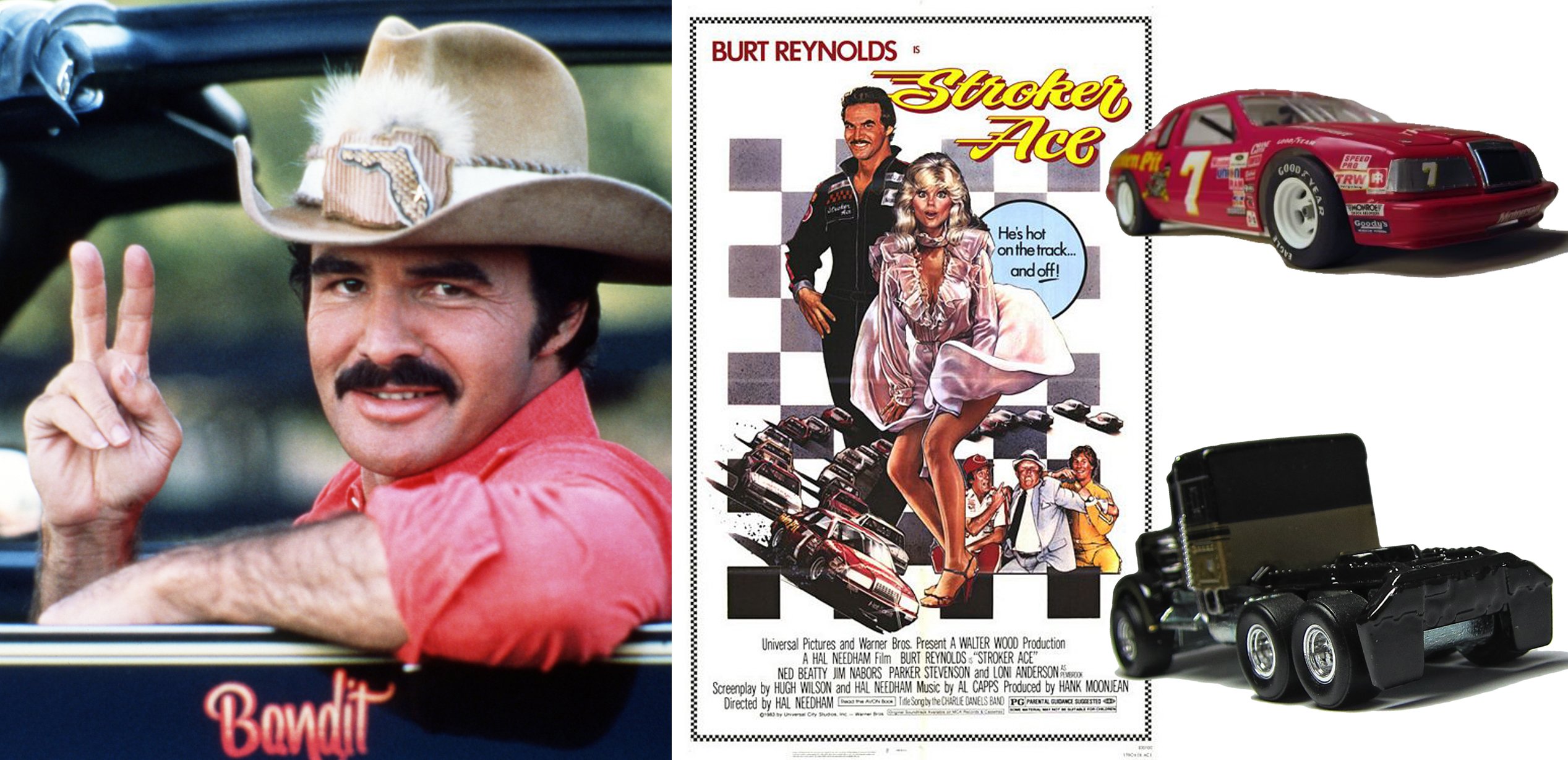 Hot Wheels Burt Reynolds Movie Car Collection - Smokey & The Bandit Truck & Stroker Ace T-Bird Replica Diecast Models | Hollywood Film Memorabilia | Perfect for Collectors, Movie Fans & Display Decor
