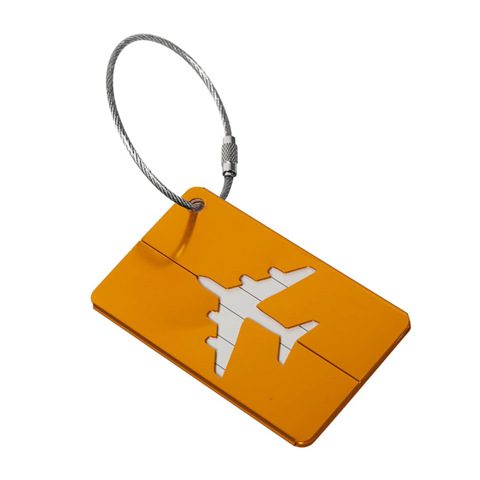 Jelly Comb Aluminum Luggage Tag with Cord Organizer Bag - Waterproof Address Tag for Suitcases, Travel Bags & Backpacks (Gold, One Size) - Perfect for Air Travel, Business Trips & Vacation Identification