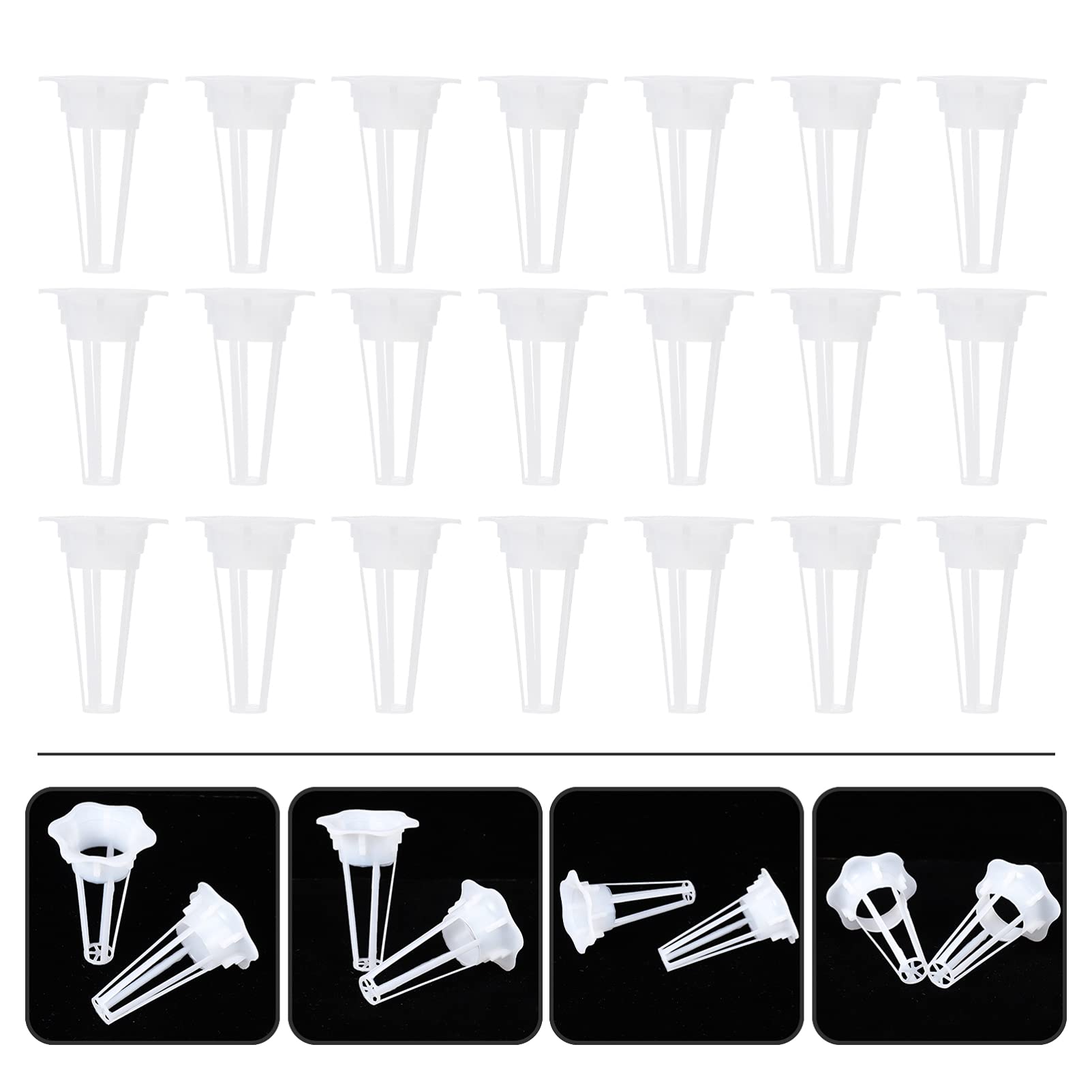 50pcs Hydroponic Plant Baskets - Plastic Soilless Planting Cups for Seed Germination & Plant Growth | Garden Accessories for Indoor/Outdoor Hydroponics, Herb Gardens & Vegetable Cultivation