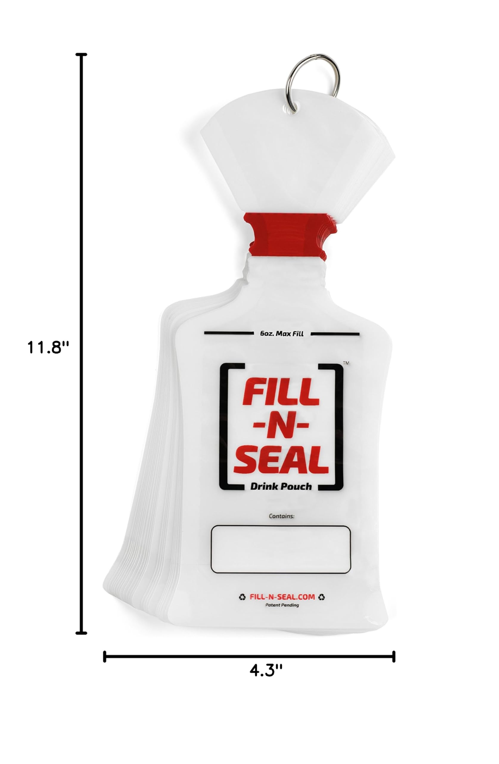 25 Pack 6oz Reusable Liquid Heat Sealed Pouches - TSA Approved, BPA Free & Flexible for Travel, Camping & Toiletries - No Funnel Needed