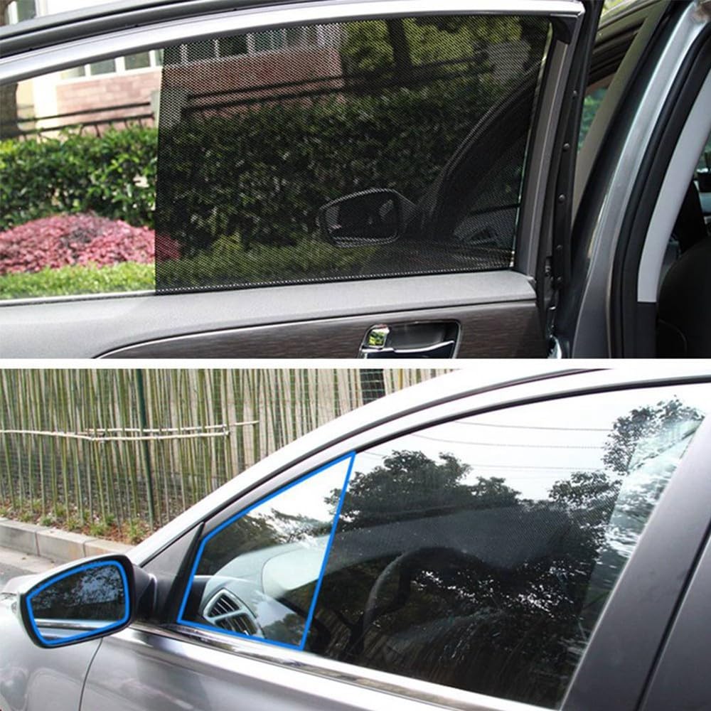 2PCS Foldable Car Window Sunshades - Reusable & Adjustable Side Window Shades for UV Protection & Heat Blocking - Perfect for Summer Driving, Road Trips & Baby Safety