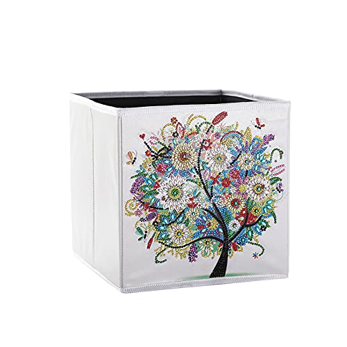 DIY Diamond Painting Storage Cubes Organizer Container Kits - Foldable Craft Supply Box for Diamond Art, Beads & Small Toys - Perfect for Desktop, Pantry, Closet & Bedroom Organization (12-Pack)
