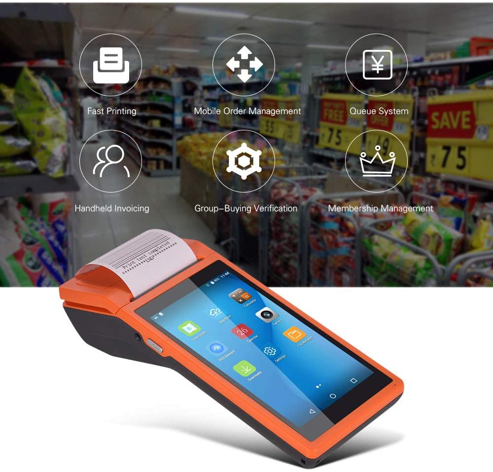 P58 S1/S2 Wireless Handheld POS Terminal - Bluetooth Barcode Scanner for Retail Stores, Restaurants & Mobile Payments | Fast Checkout Solution for Small Businesses