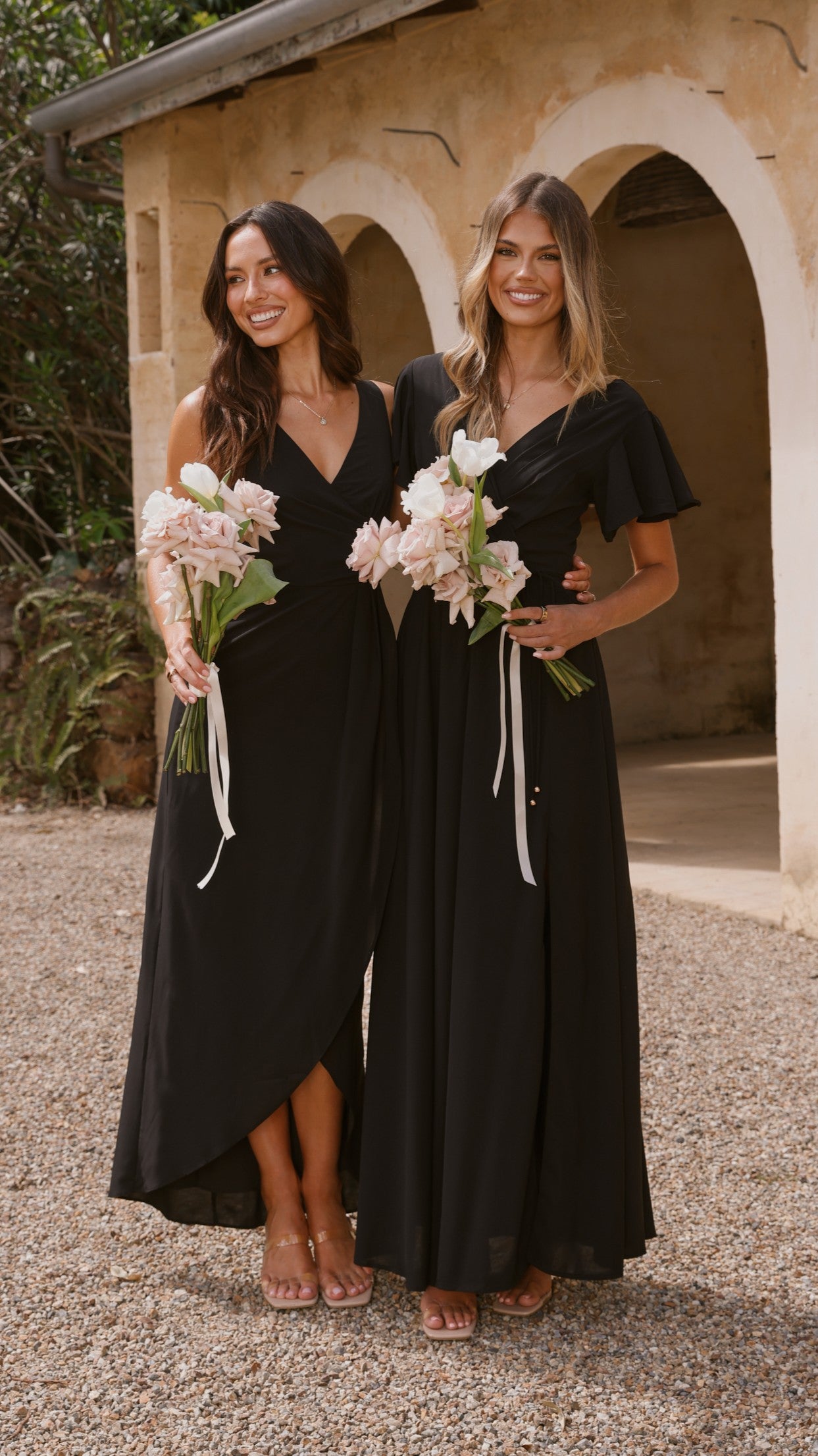 Charlize Maxi Dress for Women - Elegant Black Long Flowy Dress for Summer, Beach, Party & Evening Wear