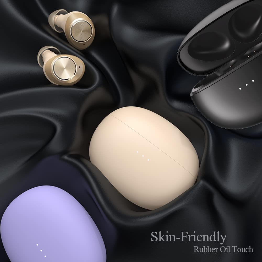 Kamon K12 Wireless Bluetooth Earbuds with Charging Case - Bluetooth 5.3, IPX7 Waterproof, Touch Control, Built-in Mic - HiFi Stereo Sound for iPhone 14/13, Samsung Galaxy - Perfect for Gym, Running & Daily Use (Black)