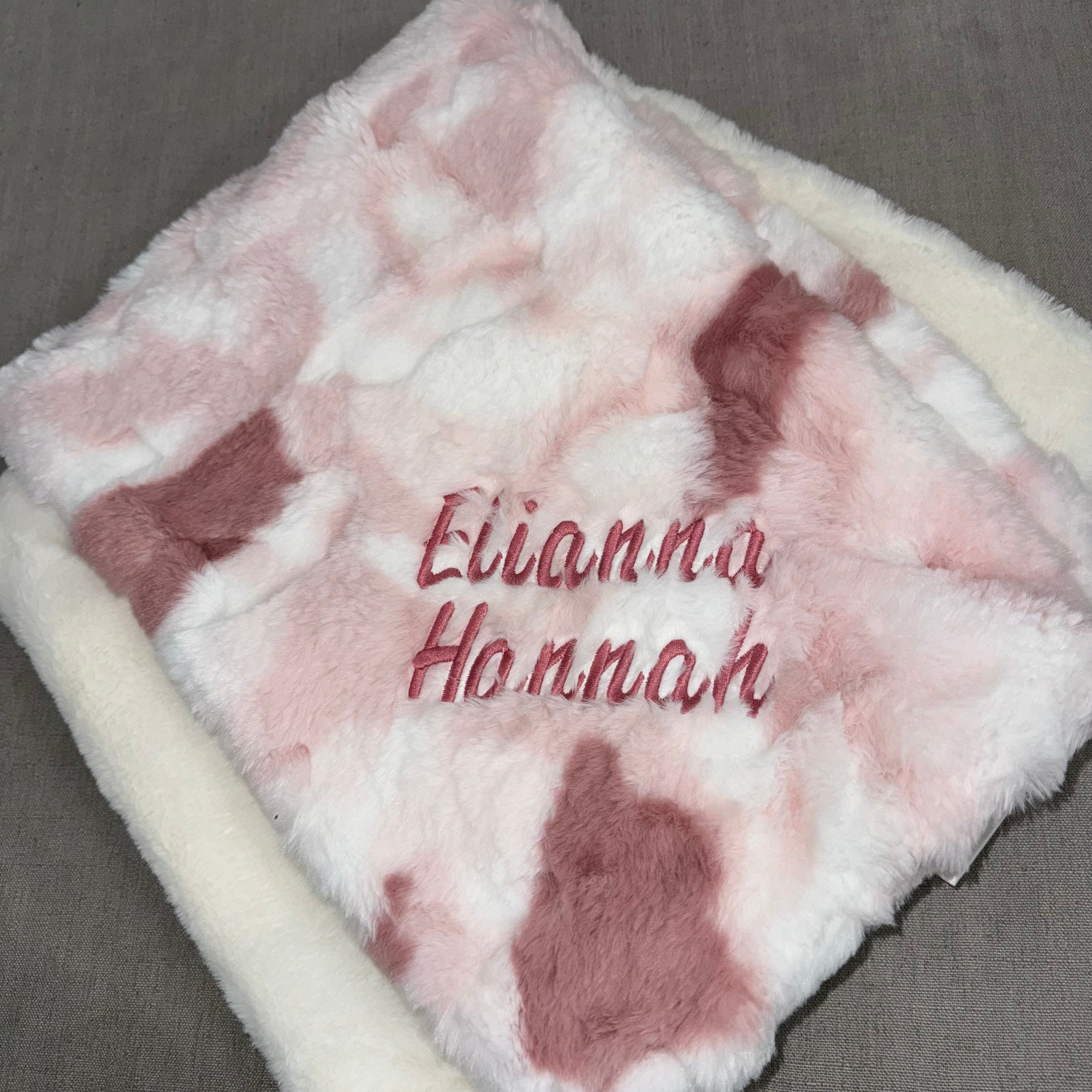 Soft Confetti Mauve Pink White Minky Blanket - Ultra Plush Cozy Throw for Adults & Kids - Perfect for Bed, Couch, Nursery & Travel