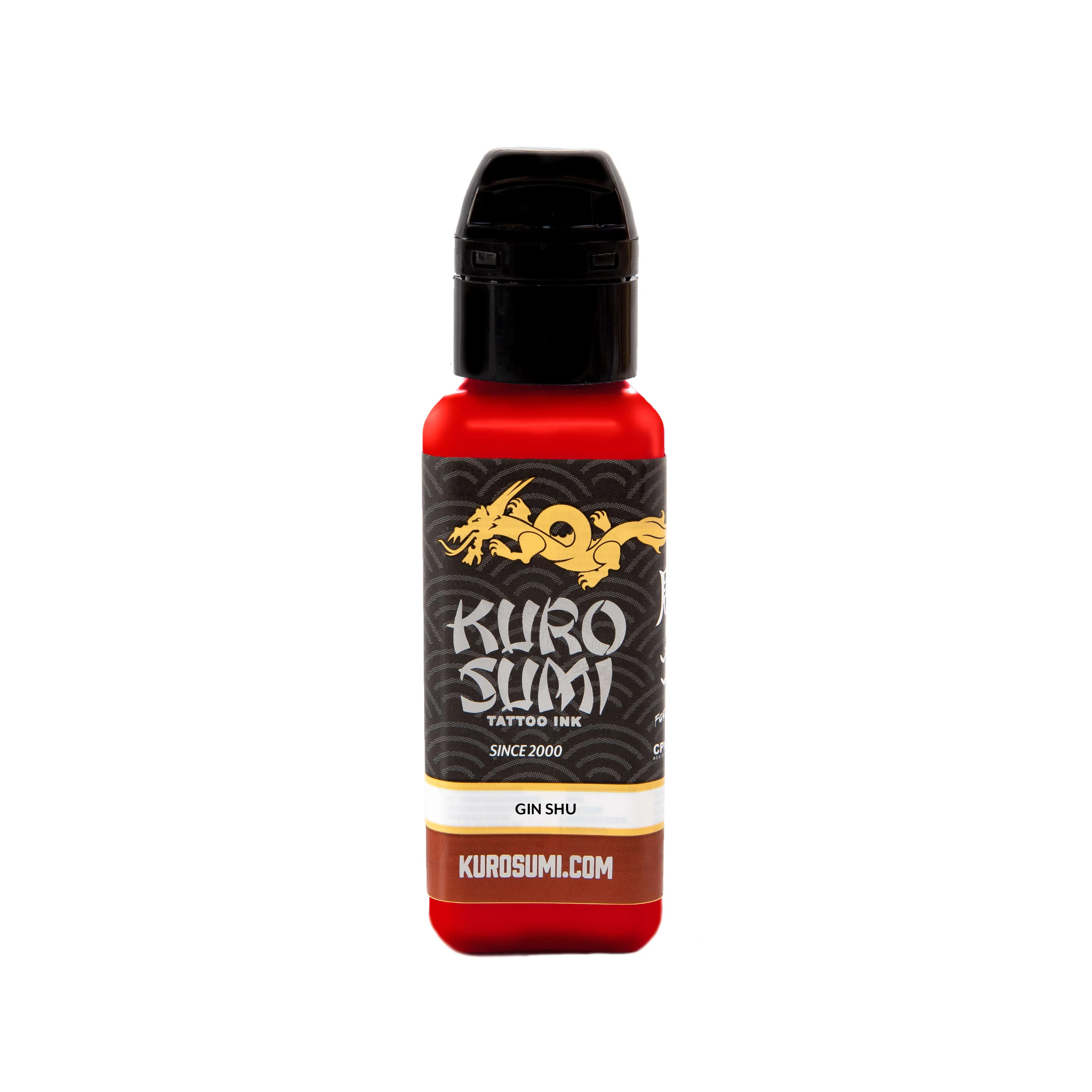 Kuro Sumi Gin Shu Tattoo Ink - Professional Black Tattoo Ink for Artists - Ideal for Tattooing, Permanent Makeup & Body Art