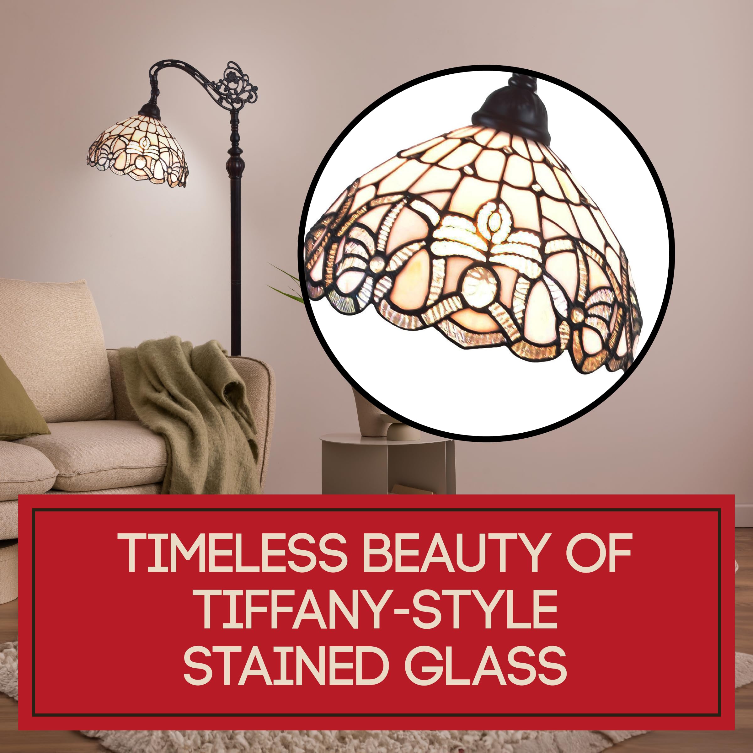 Amora Tiffany Floor Lamp - 62