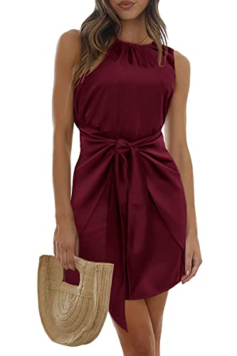Sleeveless Wine Red