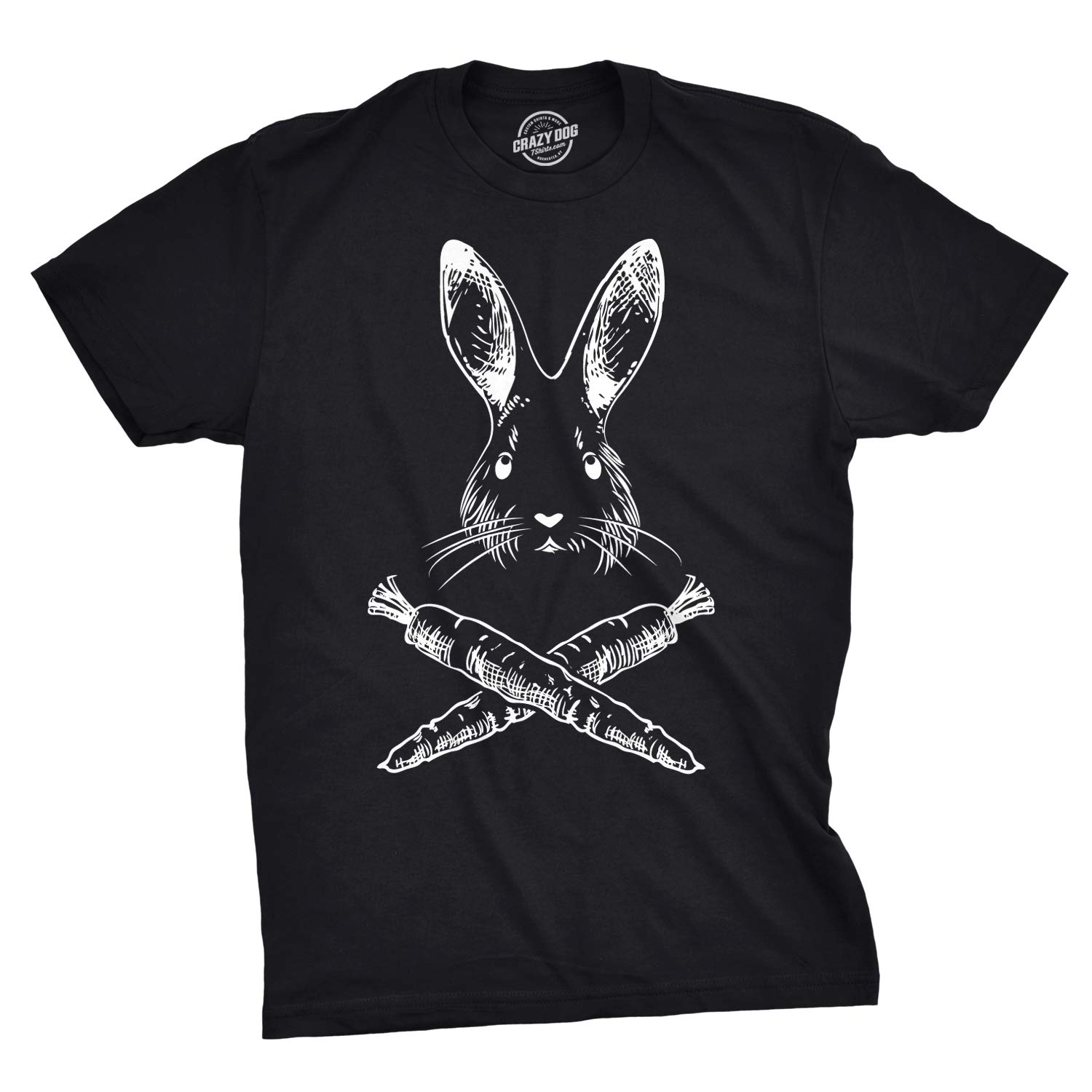 Funny Jolly Roger Easter T-Shirt with Bunny Skull & Crossbones - Cool Egg Hunt Graphic Tee for Dads - Perfect for Easter Parties, Family Gatherings & Holiday Events