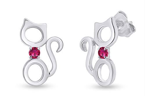 White Gold Over - Simulated Ruby