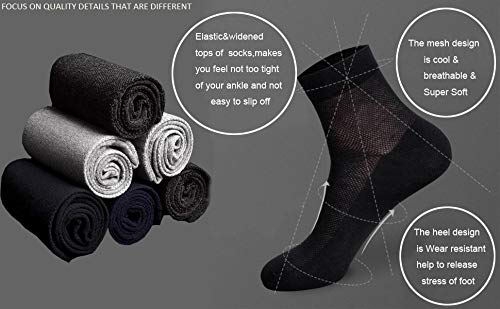 October Elf Men's Crew Ankle Thin Cotton Dress Socks - Breathable Short Athletic Socks for Work, Casual & Sports - Comfortable Everyday Socks for Business, Office & Gym