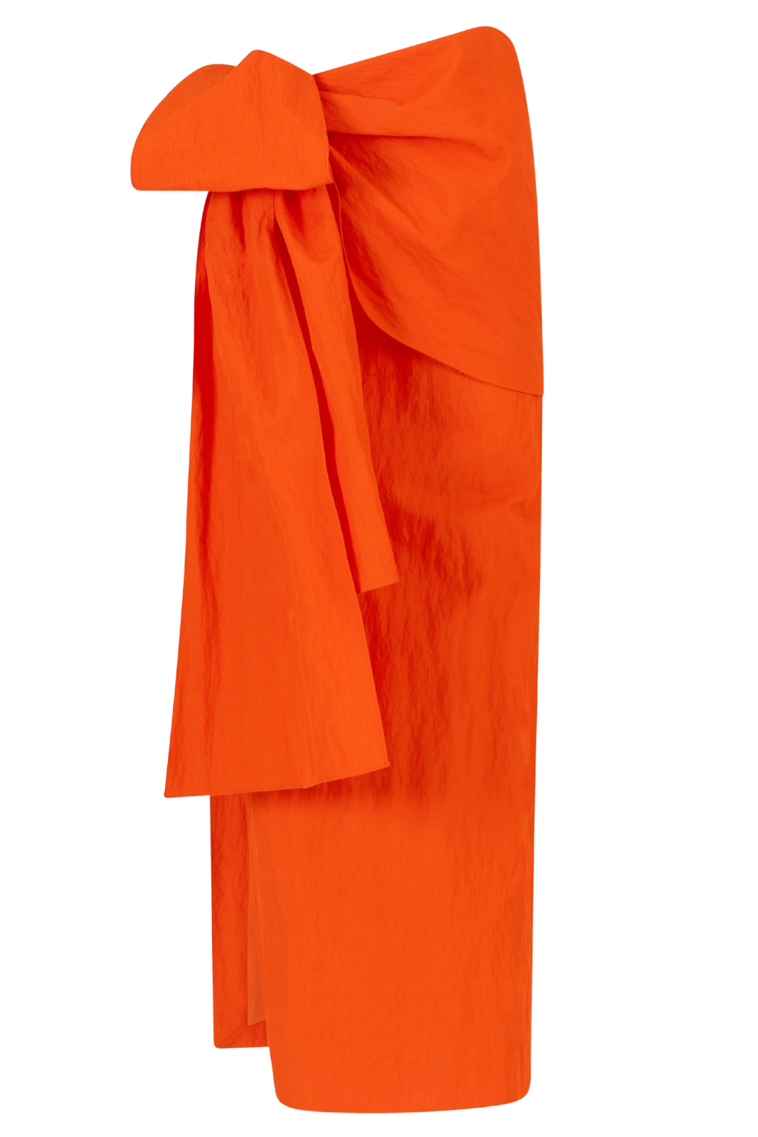Bright Orange Flowy Skirt for Women - Comfortable A-Line Midi Skirt with Elastic Waist | Perfect for Summer, Beach, Office & Casual Outings