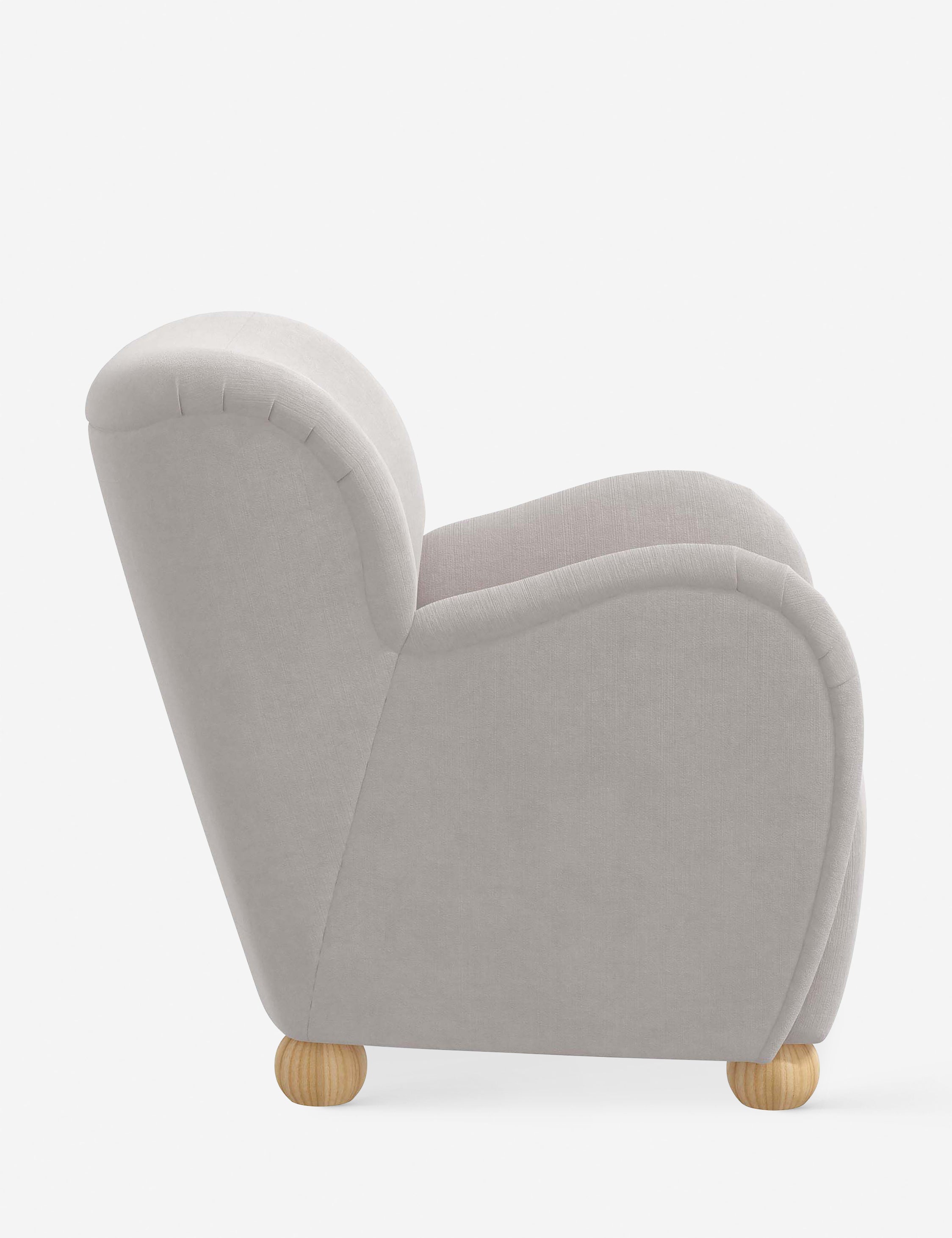 Baird Accent Chair - Modern Upholstered Lounge Chair for Living Room, Bedroom & Office - Stylish Comfortable Reading Chair with Wooden Legs - Perfect for Relaxing, Reading & Decorating Your Home