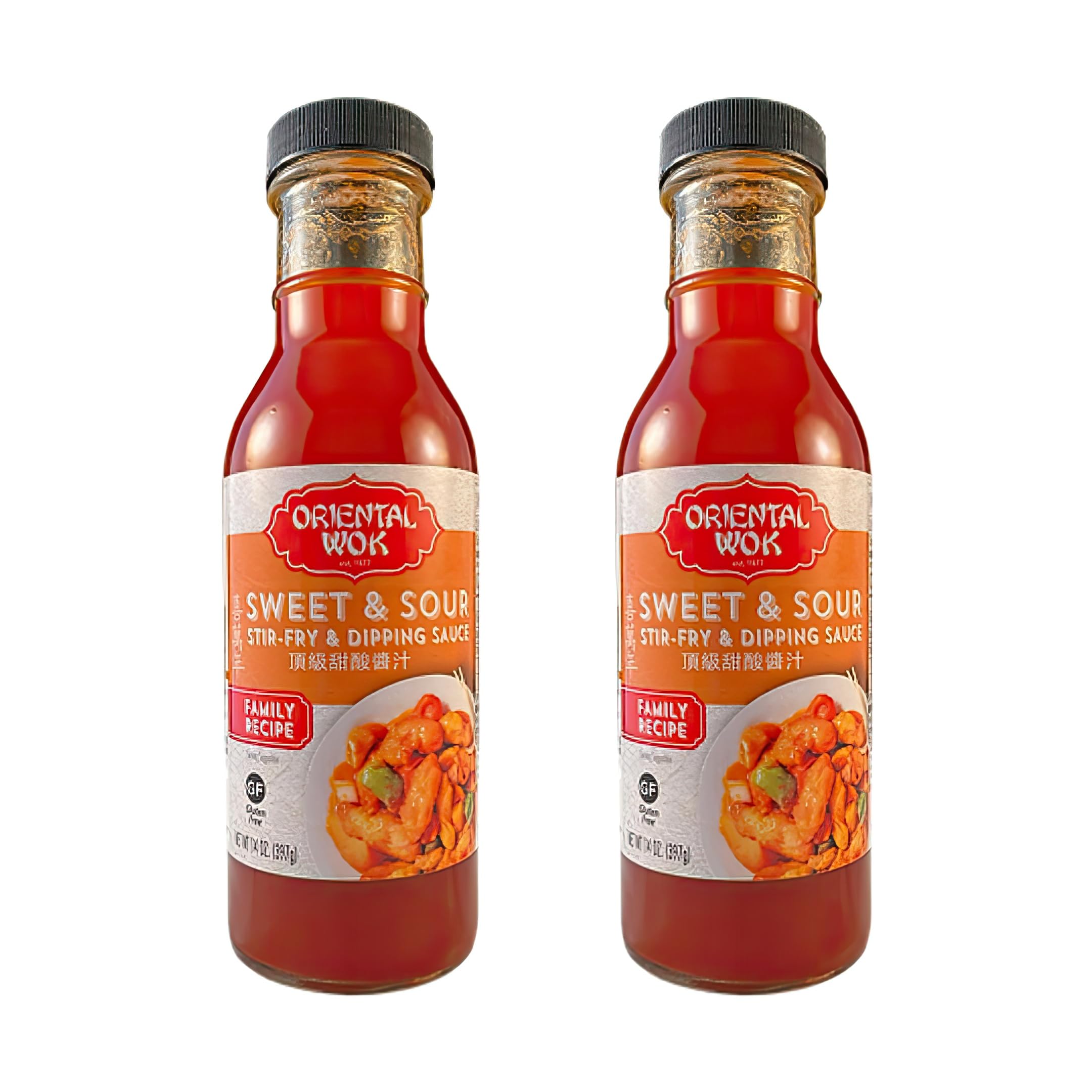 Gourmet Sweet & Sour Sauce with Orange, Pineapple Juice, Apple & Ginger - Perfect for Stir-Fry, Dipping & Asian Cuisine - 14 oz (2 Pack) - Ideal for Chicken, Pork, Spring Rolls & Appetizers
