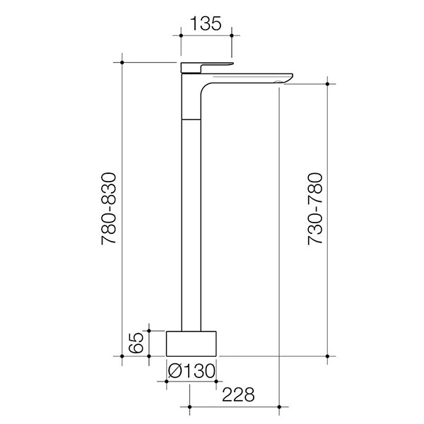 Caroma Urbane II Freestanding Bathtub Faucet - Brushed Nickel Finish - Modern Bathroom Fixture for Luxury Spa Experience