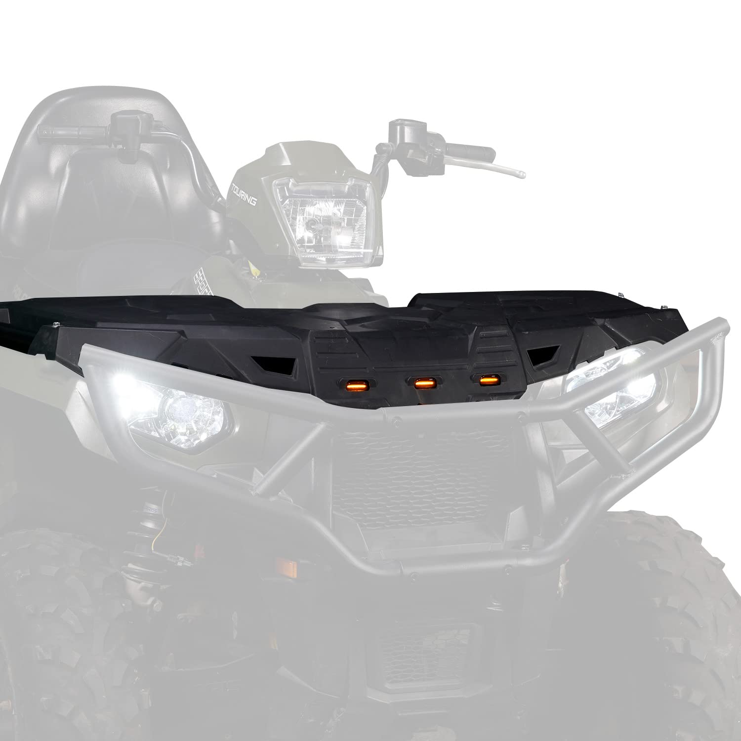 Polaris Sportsman 570 450 Front Rack with LED Lights | UTV PRO Kit Accessories for 2017-2021 Models | Hood Spotlight Replacement for OEM #2636440-070 | Perfect for Off-Roading, Hunting & Farm Work