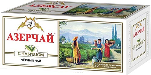 Premium Azercay Black Tea with Thyme - 25 Tea Bags | Authentic Azerbaijani Tea | Perfect for Relaxation, Afternoon Tea & Gift Giving