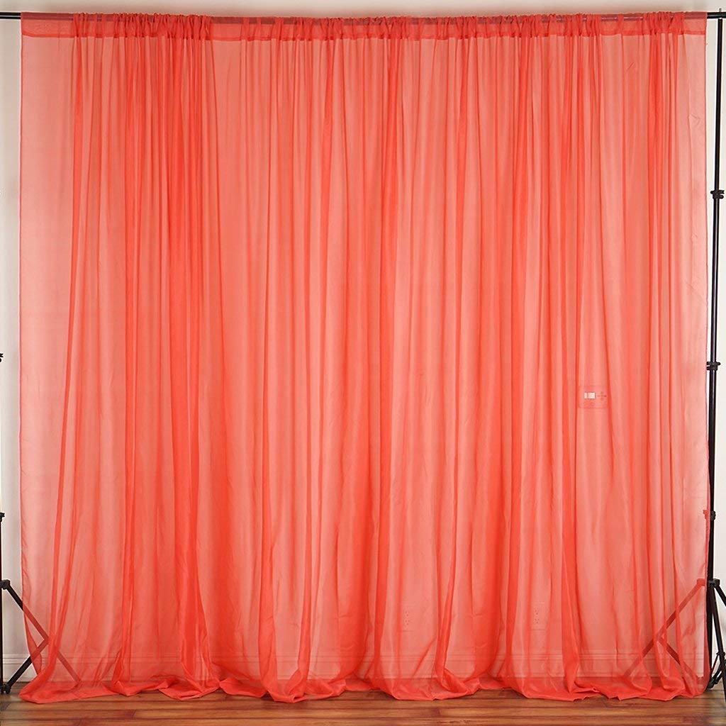 **Sheer Lightweight Chiffon Window Curtain Panel - 58
