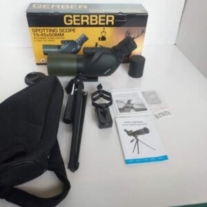 GERBER 15-45x50 Spotting Scope with Tripod, Smartphone Adapter & Carrying Case - Perfect for Bird Watching, Hunting, and Outdoor Adventures