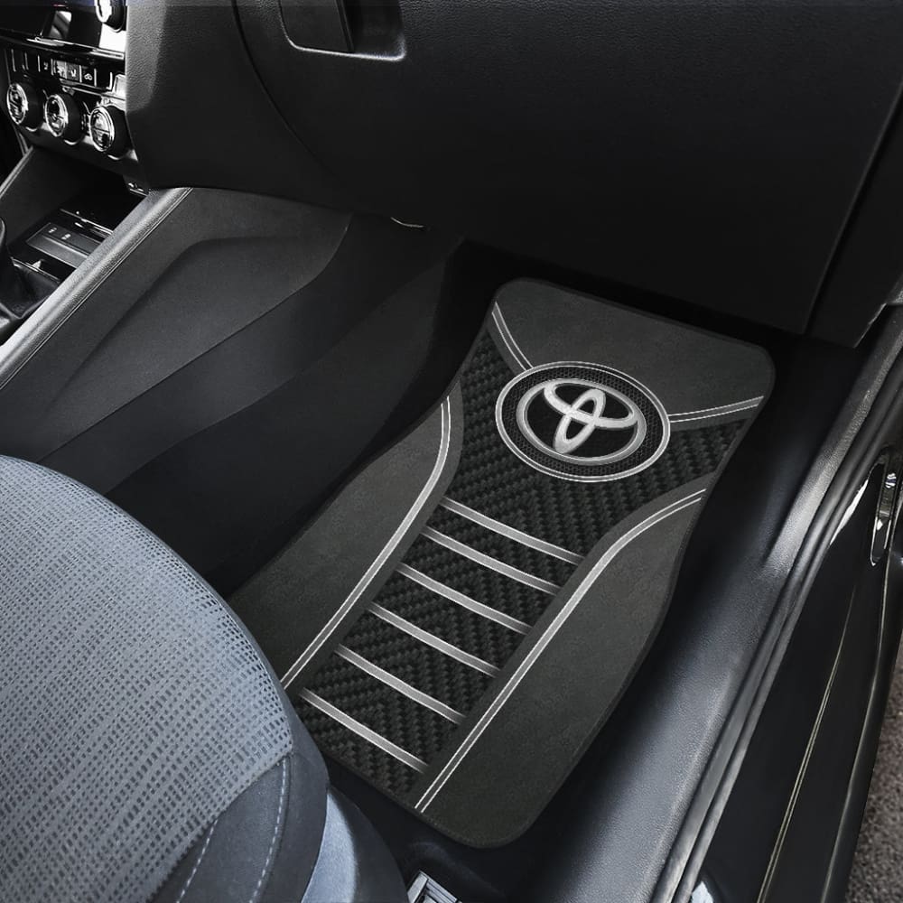 Premium Black & Grey Custom Toyota Car Floor Mats - Perfect Fit for 2 Rows (Model 210701) | All-Weather Protection & Enhanced Interior Style for Sedans, SUVs & Trucks