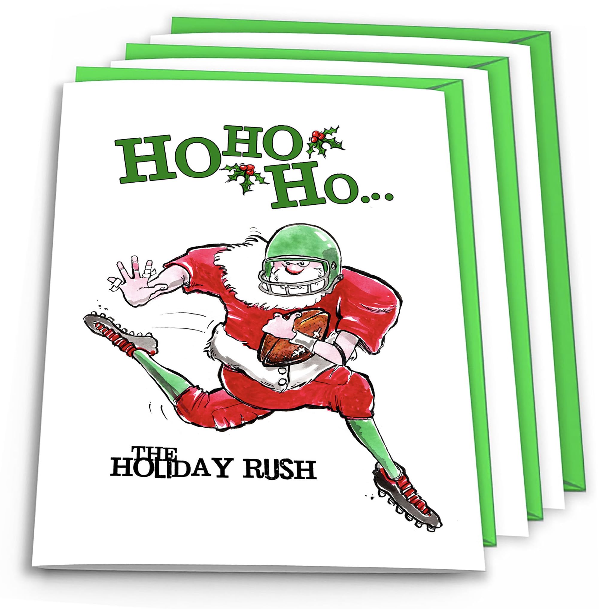 3-Pack Football Christmas Greeting Cards - 