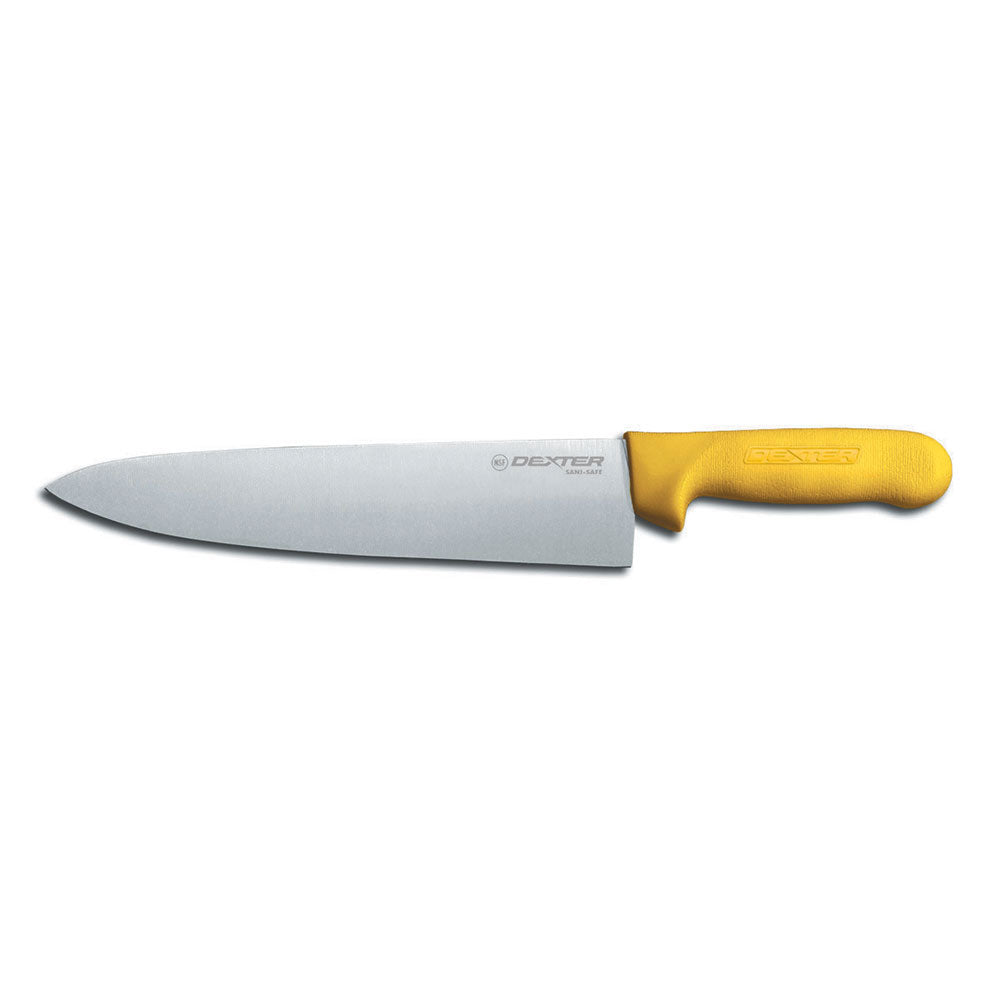Dexter Sani Safe S145 10-Inch Cook's Knife - NSF Certified, Yellow Handle - Professional Kitchen Knife for Chefs, Home Cooking & Food Prep