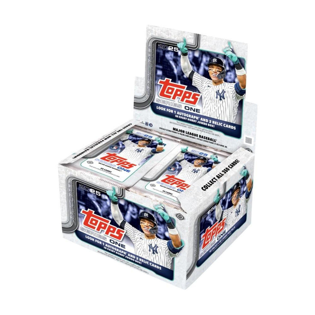 2025 Topps Baseball Series One Jumbo Box - 24 Packs, 480 Cards - MLB Trading Cards Collection for Collectors & Fans - Perfect for Gifts, Investments & Fantasy Sports