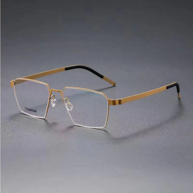 Aimee Women's Full Rim Square Screwless Titanium Eyeglasses Frame 49628 - Lightweight & Durable for Work, Reading & Fashion