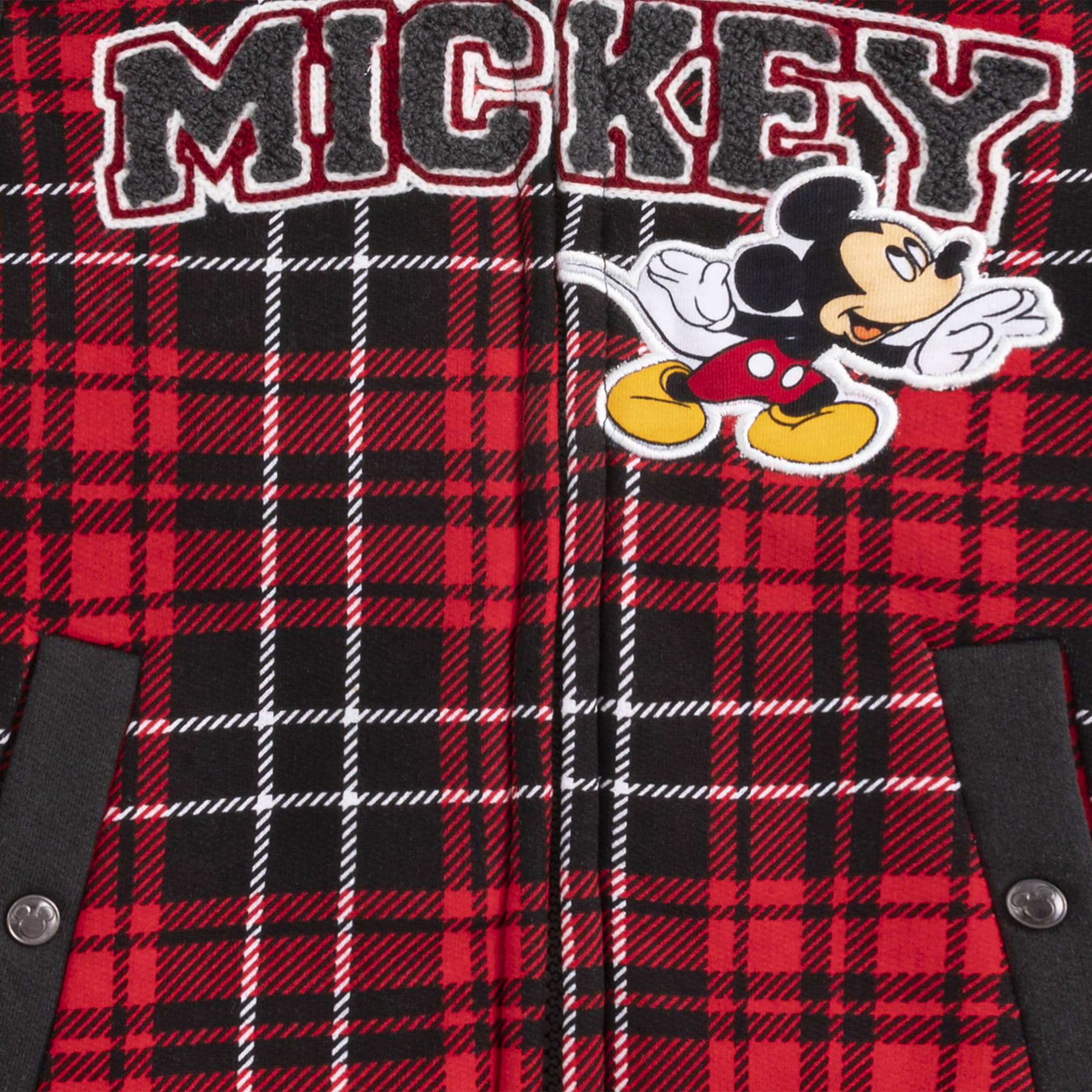Disney Mickey Mouse Boys Sherpa Lined Hooded Vest, Fleece Pants & Waffle Knit Crewneck Top 3-Piece Winter Outfit Set for Toddlers - Warm Cozy Playwear for Indoor & Outdoor Activities