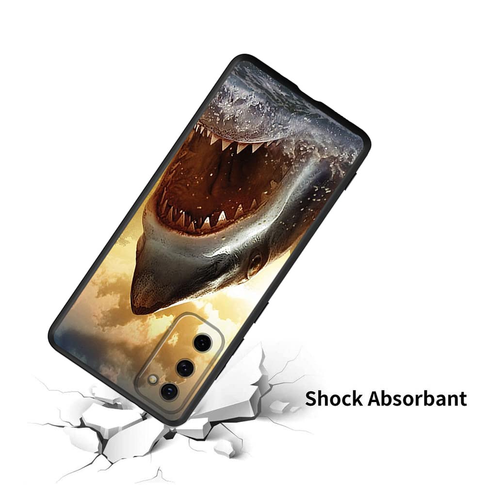 Shockproof TPU Phone Case for Samsung Galaxy S20 FE 5G - Durable Shark Pattern Protective Cover - Anti-Slip Grip & Drop Protection - Perfect for Outdoor Activities, Travel, and Daily Use