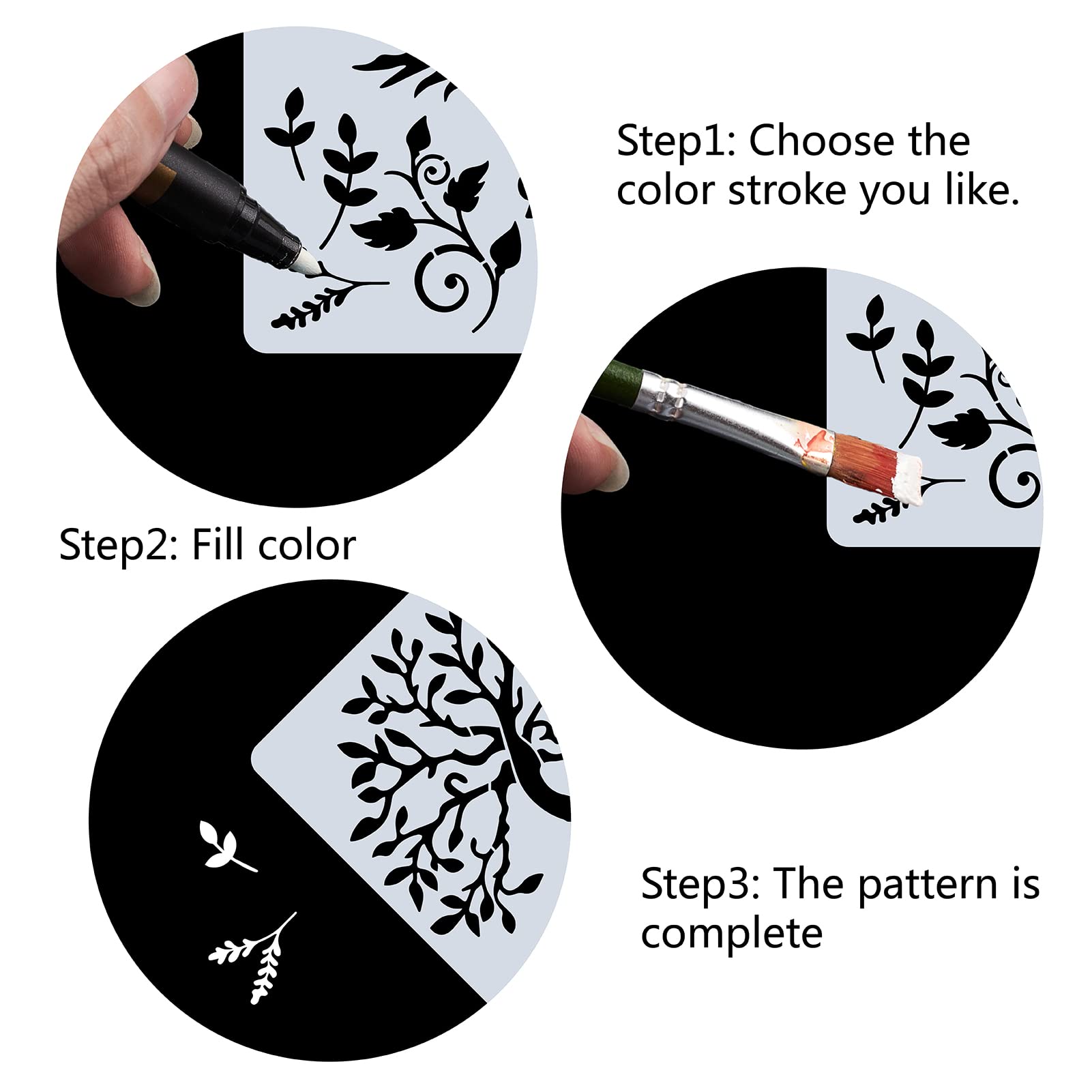 GORGECRAFT Tree of Life Stencil - 12x8 Inch Large Reusable Leaf Template for Painting on Wood, Wall, Scrapbook, Card, Floor & Tile - Perfect for DIY Home Decor, Wall Art, and Craft Projects