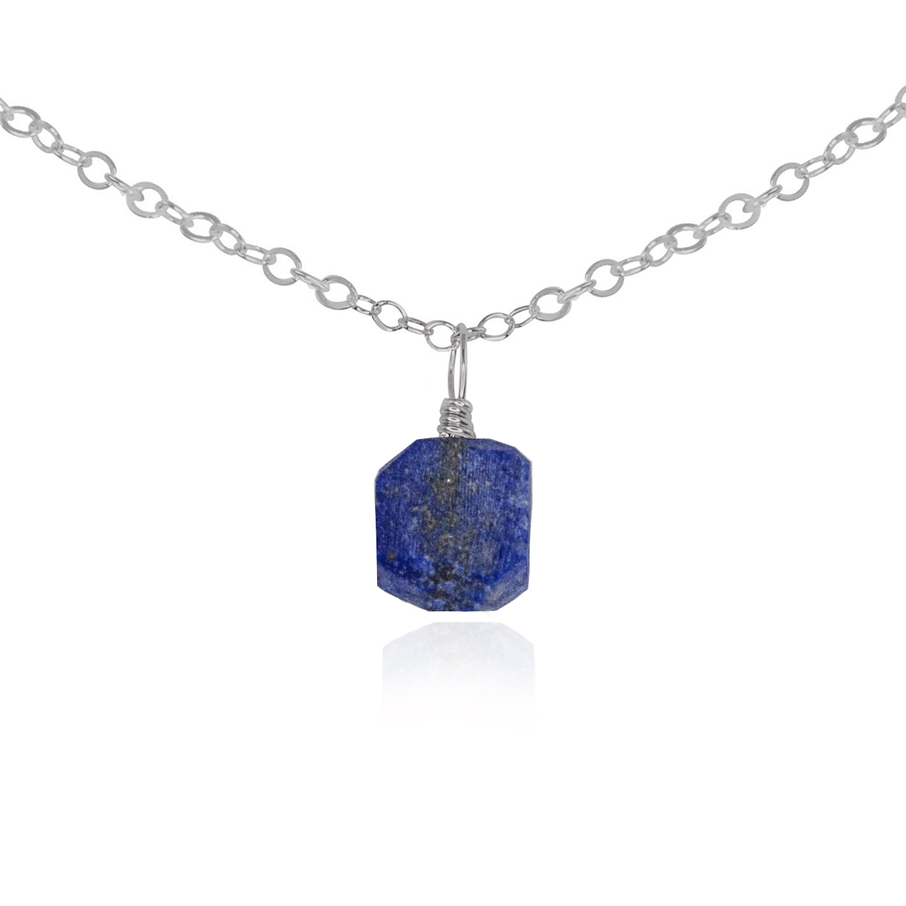 Tiny Rough Lapis Lazuli Gemstone Pendant Choker Necklace - Natural Blue Stone Jewelry for Women, Boho Chic Accessory | Perfect for Layering, Gift Giving & Spiritual Healing
