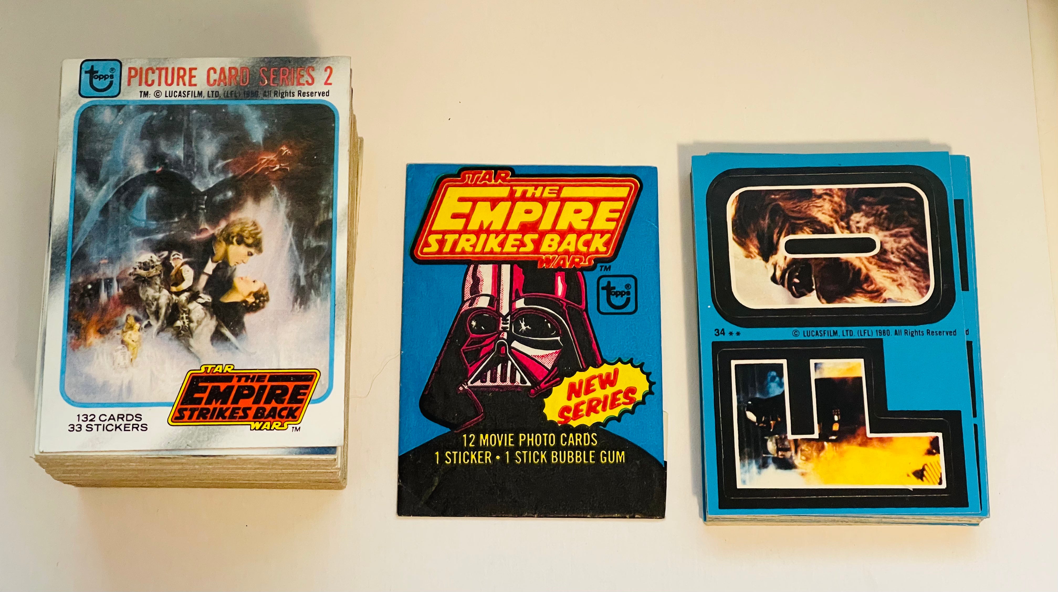 Empire Strikes Back Trading Cards & Stickers Set (1981) - High Grade Condition - Vintage Star Wars Collectibles for Display & Investment