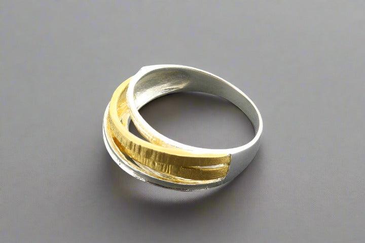 Multi Strand Knot Ring - Gold Over Sterling Silver Stackable Ring for Women, Perfect for Everyday Wear & Special Occasions