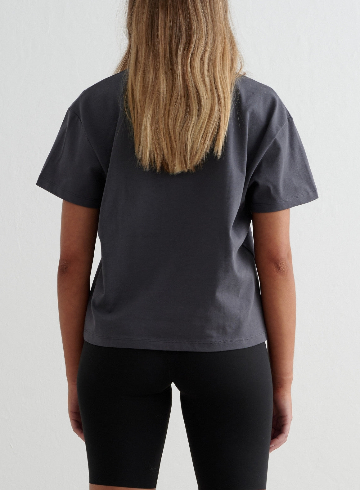 Shadow Grey Serif Boxy T-Shirt - Stylish Oversized Graphic Tee for Women & Men | Perfect for Casual Wear, Street Style & Everyday Outfits