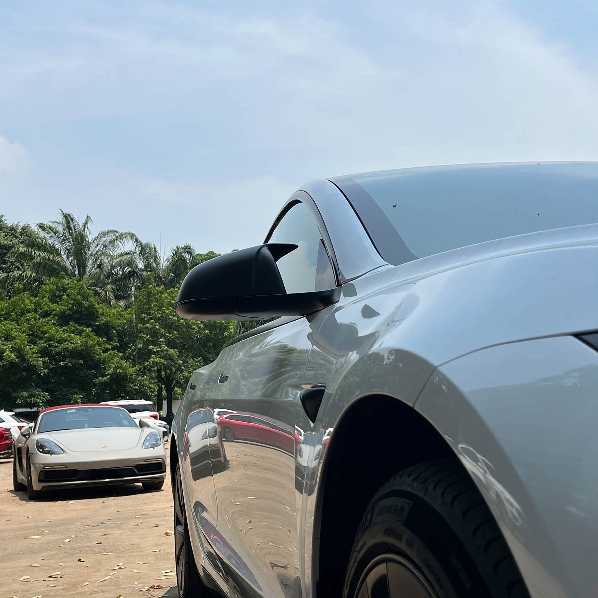 Premium Real Carbon Fiber Mirror Caps for Tesla Model 3/Y & 2024+ Model 3 Highland - Lightweight & Durable Exterior Upgrade for Enhanced Style & Protection (Perfect for Car Enthusiasts & Custom Builds)