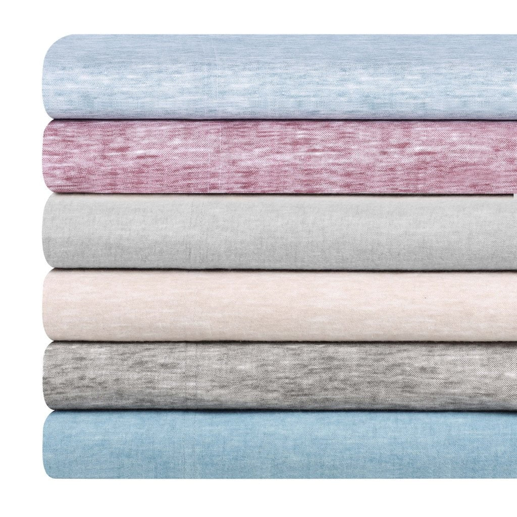 Premium Melange Flannel Cotton Two-Toned Brushed Deep Pocket Sheet Set - Ultra Soft & Cozy for Winter Nights, Perfect for Bedroom Comfort & Warmth