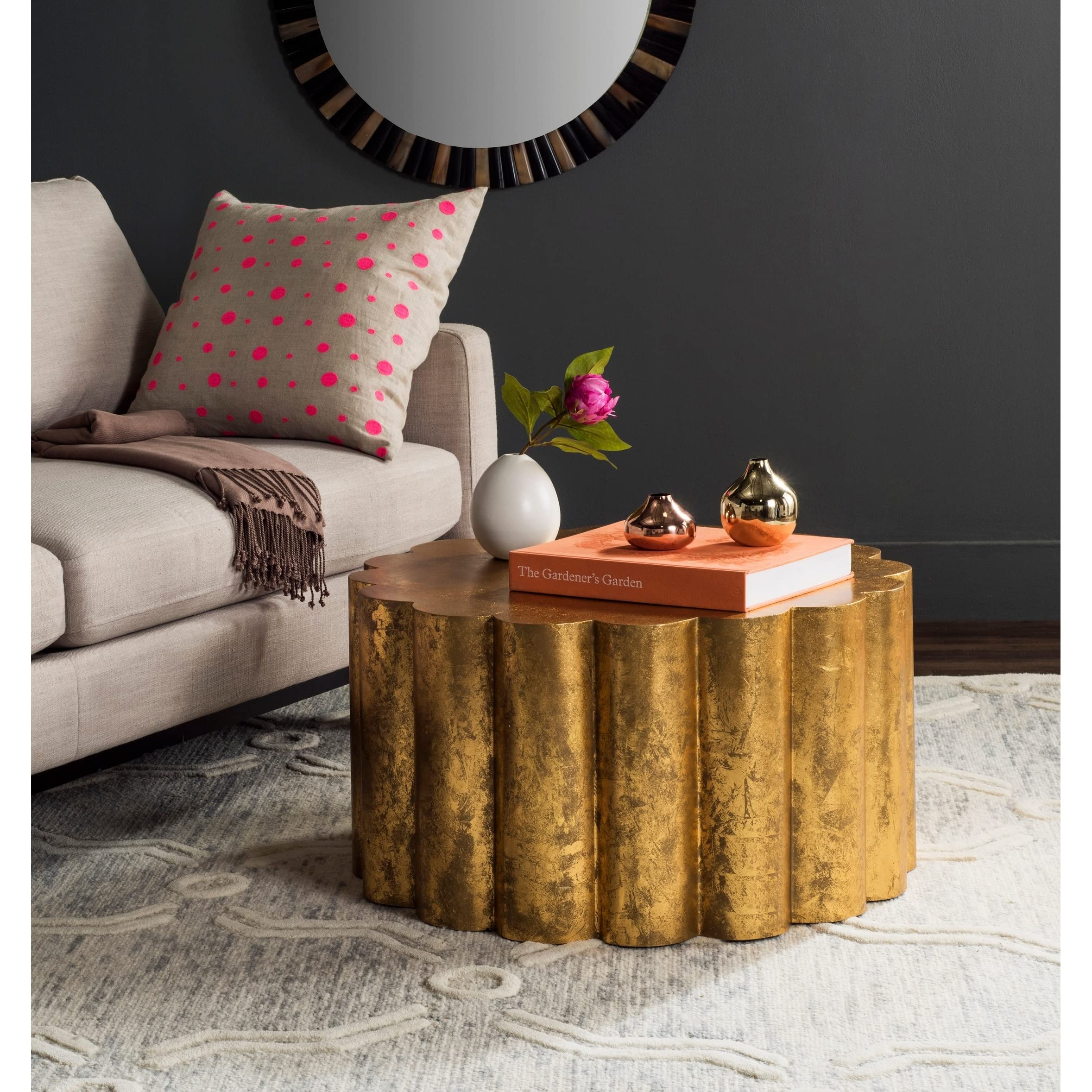 SAFAVIEH Miriam Gold Coffee Table - Modern Living Room Accent Table with Glass Top & Gold Metal Base for Home Decor, Office, or Lounge