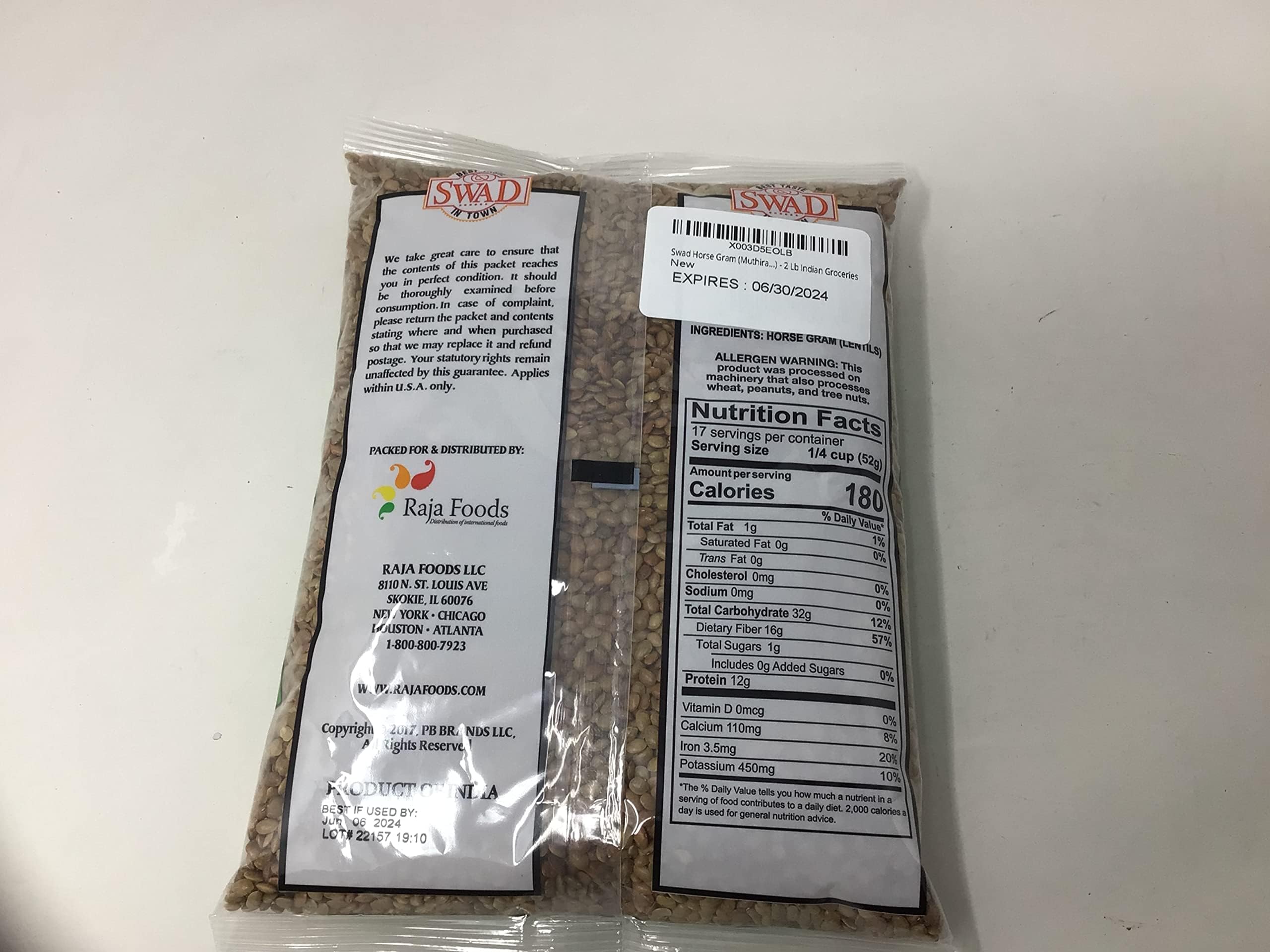 Organic Horse Gram (Muthira/Kulith Beans) - 2 Lb | Indian Groceries | High-Protein Lentils for Soups, Curries & Ayurvedic Recipes